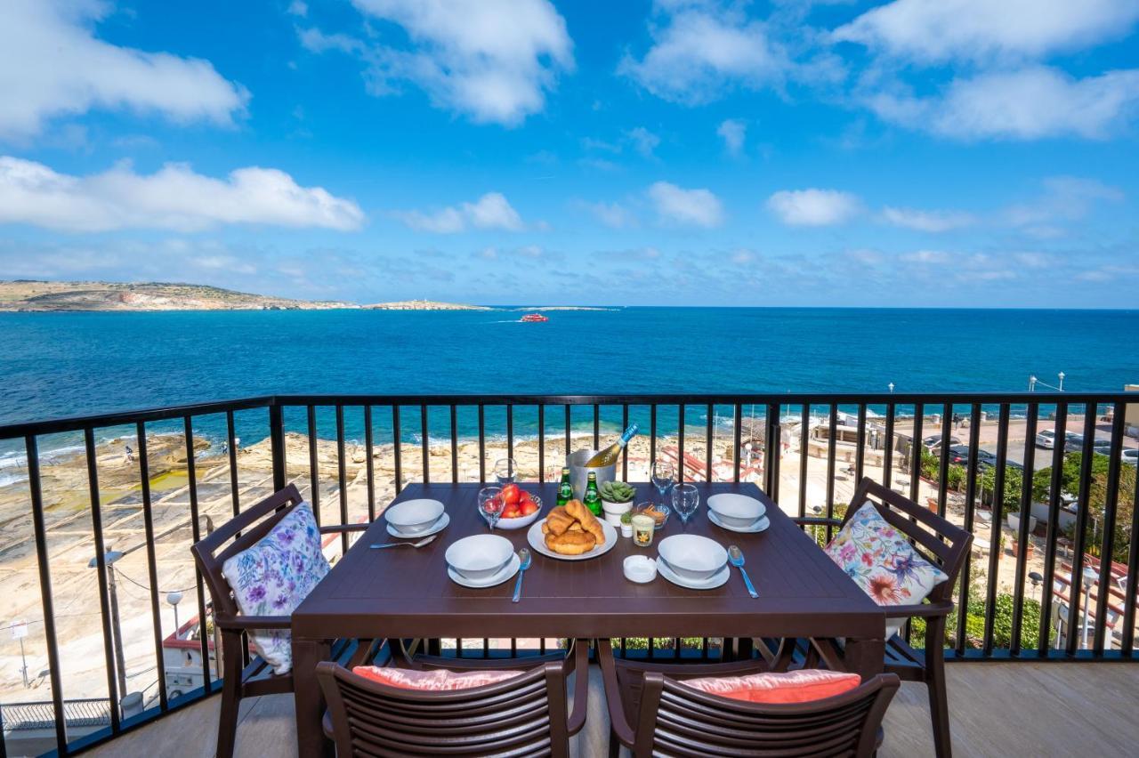 Islet Promenade Seafront Apartment With Large Corner Terrace By Getawaysmalta St. Paul's Bay Buitenkant foto
